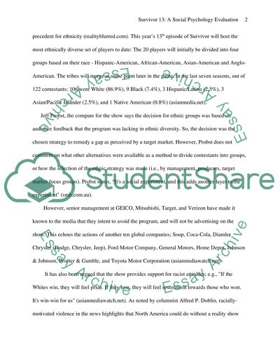 A Social Psychology Evaluation