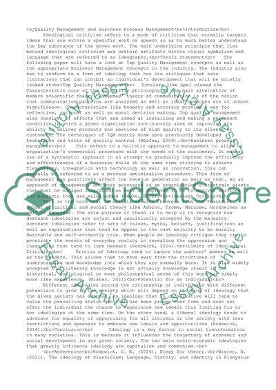 Quality Management and Business Process Management