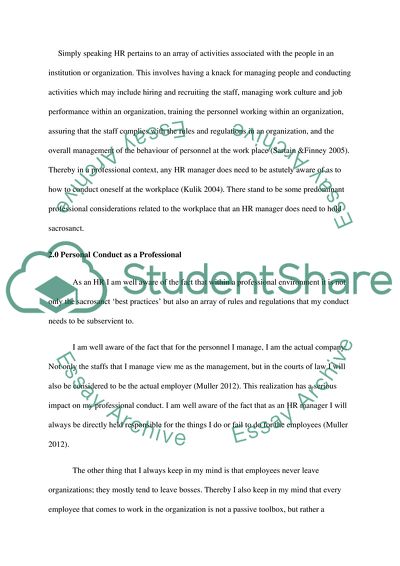 Four Circles of HR Professionalism