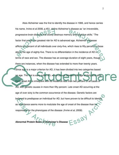 Structure and Function of Amyloid in Alzheimers Disease