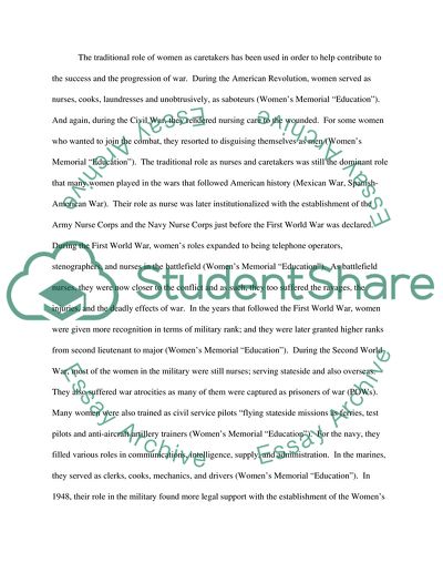 Women in the Military Past, Present, and Future