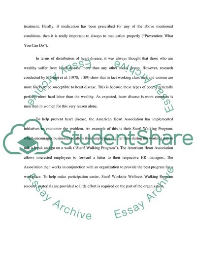 Preventing the Chronic Heart Disease