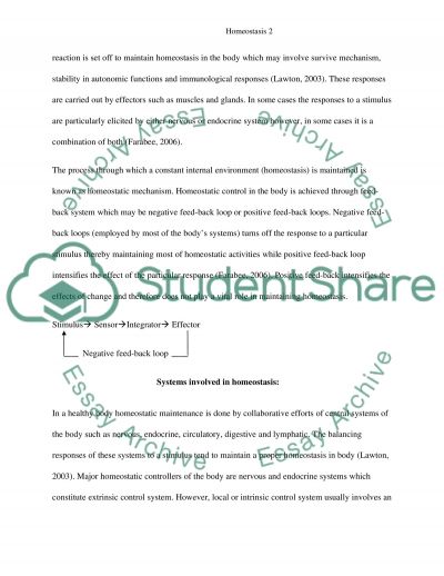 Homeostasis essay
