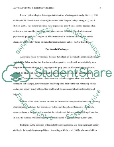 The Current View On The Autism