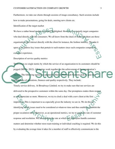 Customer Satisfaction on Company Growth