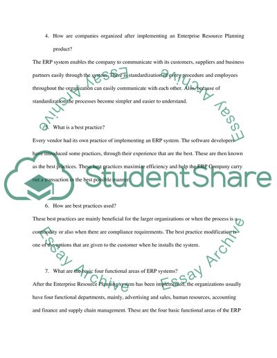 Enterprise Resource Planning