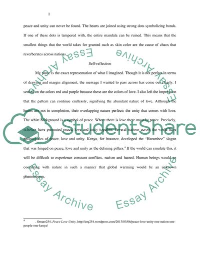 The justification of love as a tool that can unite the world