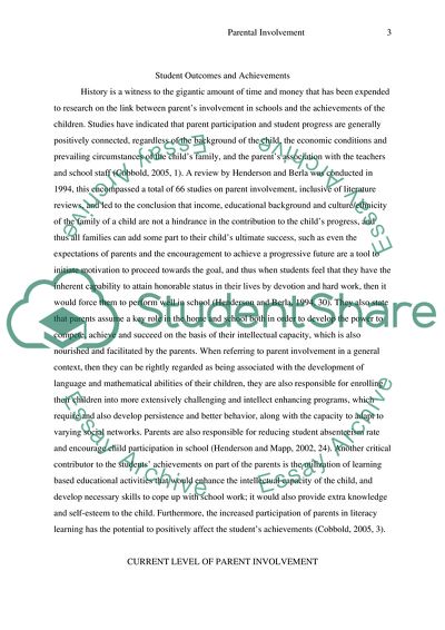 Parental Involvement Improvement Plan