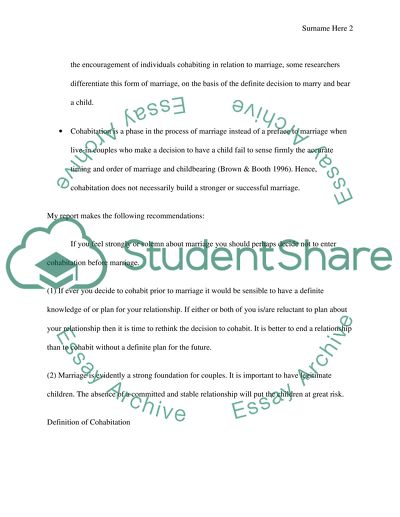 Does Cohabitation build a stronger, more successful marriage