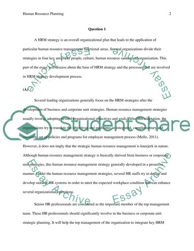 Dissertation on human resource planning