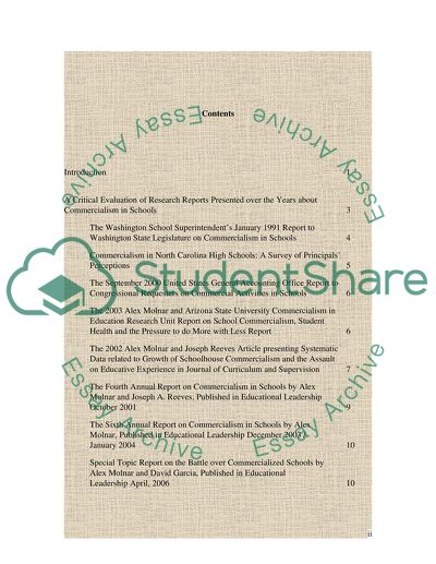 Commercialism in schools