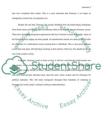 German Debate Ignores Need for Educated Immigrants