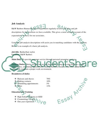 Staffing Mission of R&W Barbers