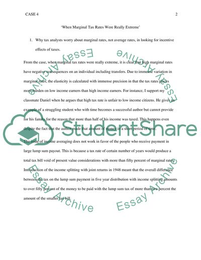 High Marginal Tax Rates