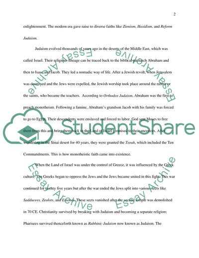 Judaism Evolution in the State of Israel