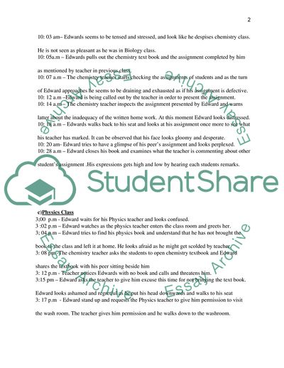 Observation of a High School Student in Different Classes