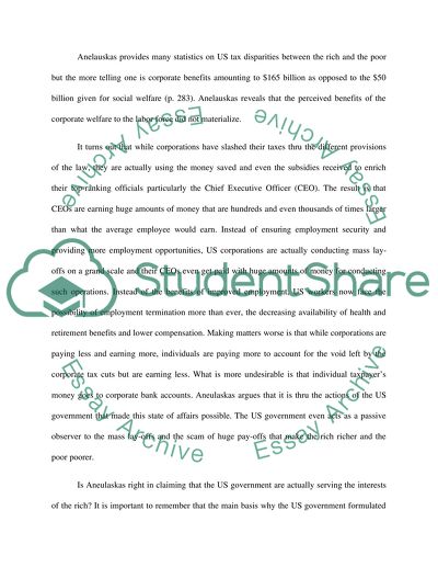 US government for the rich or for the poor