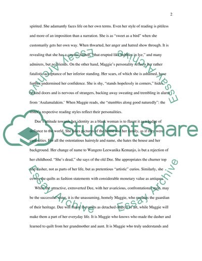 Comparing Maggie and Dee in Everyday Use