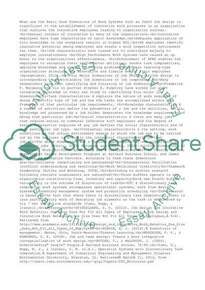 What are the basic task dimensions of work systems such as jobs