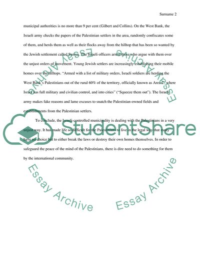 Palestinian settlement