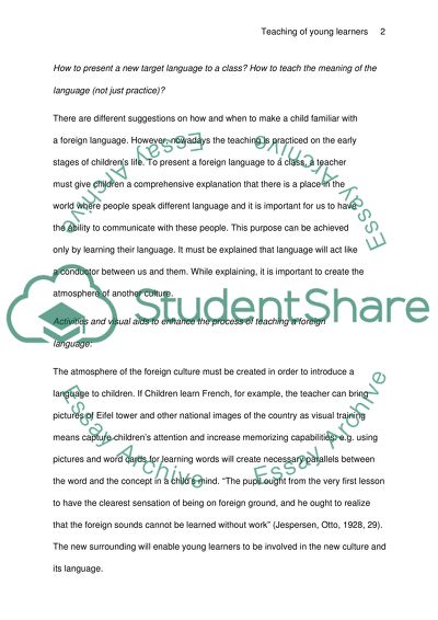 How would you teach the following structures to Young Learners