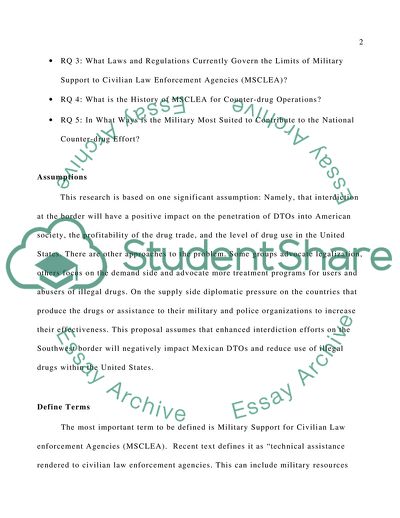 Military Capabilities Against Mexican Drug Trafficking Organizations