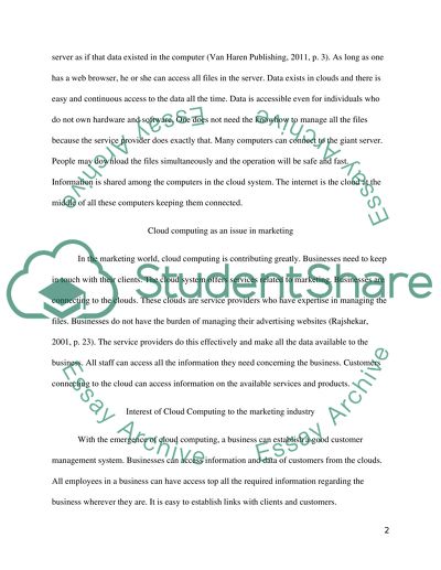 Cloud computing in marketing