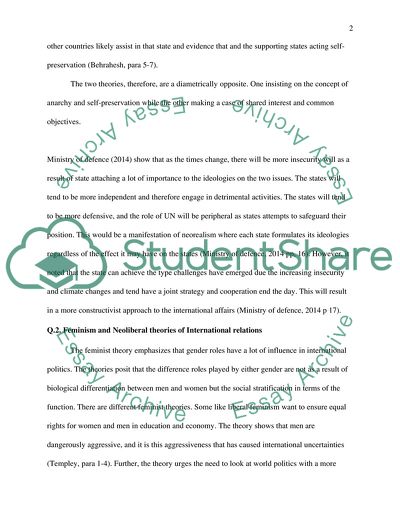 Theories Of International Relations