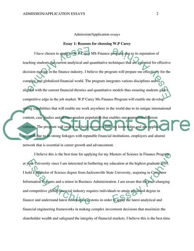 Reasons for Choosing W.P Carey