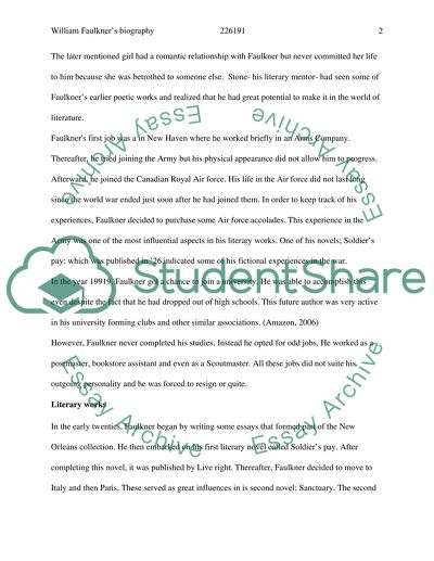 William Faulkners Biography