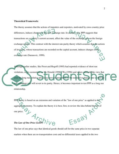 Purchasing Power Parity