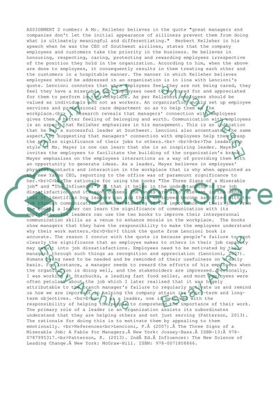 The Priority in the Business: the Company Employees