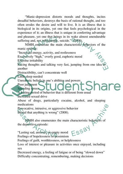 Bipolar disorder research paper titles