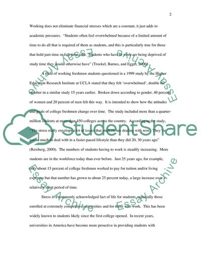 Sources of Stress among College Students
