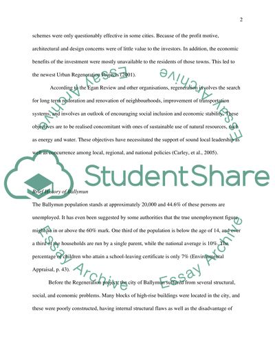 Irish Urban Regeneration