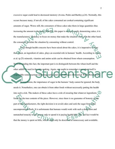 Cakes Health Effects on Humans