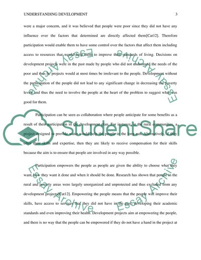 Understanding developments