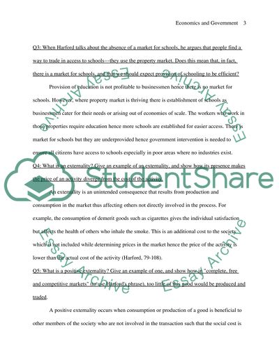 Economics and Government