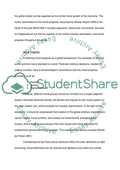 Michele Moody-Adams argues that moral progress is possible