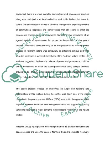 Northern Ireland Conflict