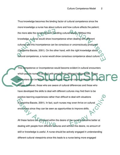 Culture CompetenceMOdel