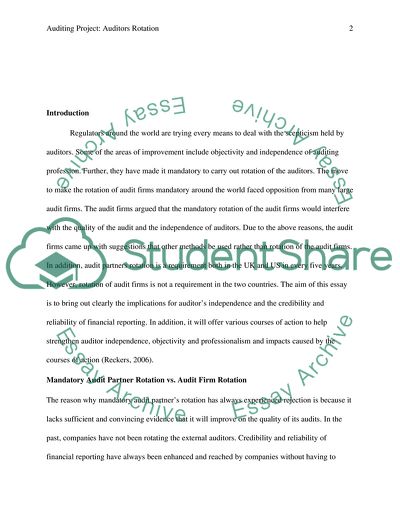 Mandatory Audit Partner Rotation vs Audit Firm Rotation