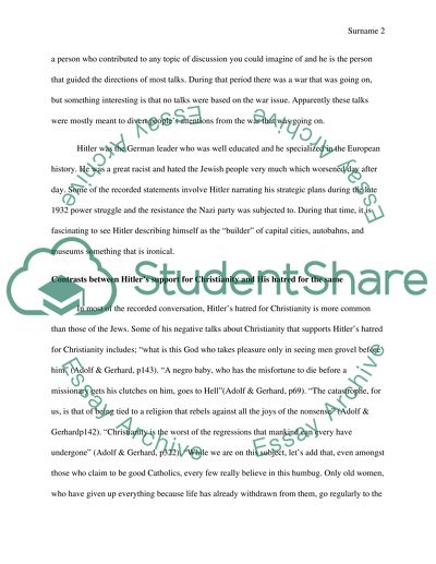 Hitler table talk, 1941-1944