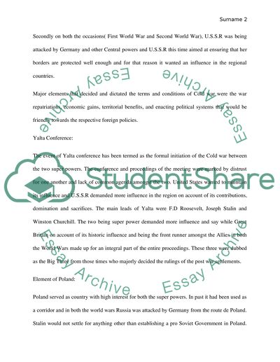 Beginnings of the Cold War Arms Race