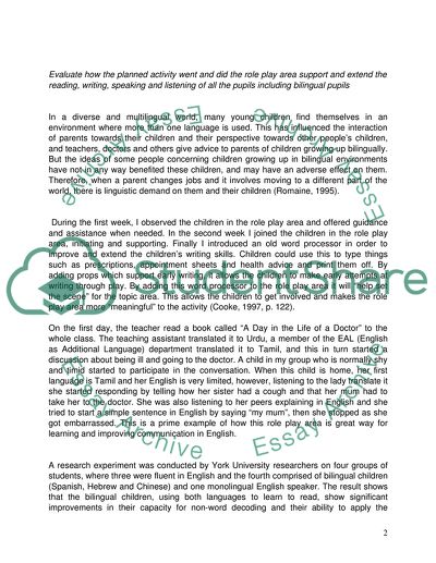 Evaluation of a planned actiity