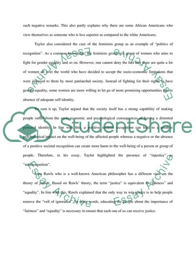 Politics of Recognition