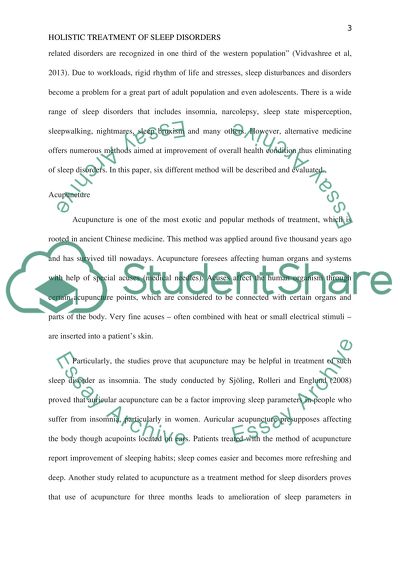 Alternative Holistic Treatment for Sleep Disorders