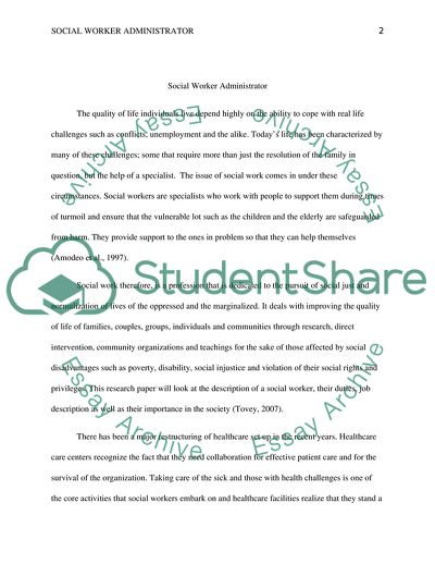 Social Worker Administrator