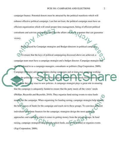 Effective Political Campaigning in the United States