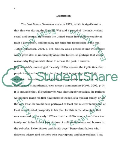 The appearance of nostalgia for American cinemas history in the films of the 1970s